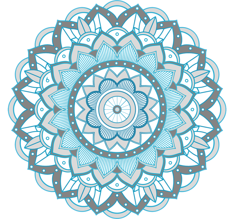 Tenda a rullo camera da letto design mandala blu - TenStickers