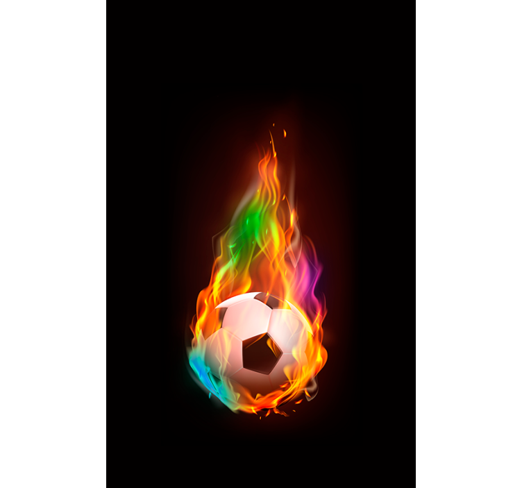 Tende a rullo calcio Palla di fuoco multicolore - TenStickers