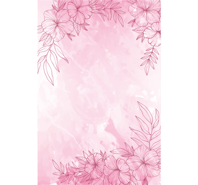 Tenda a rullo fiori fiore rosa - TenStickers