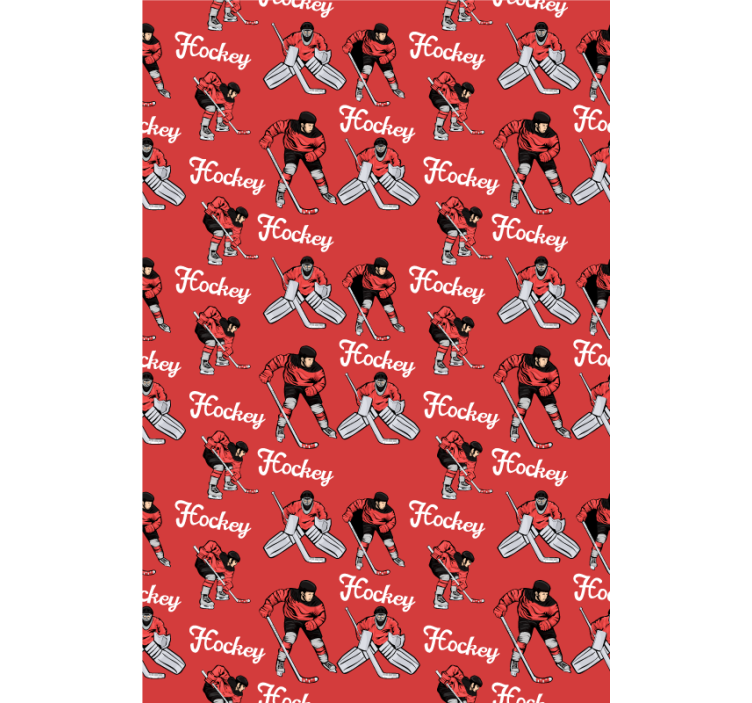 Tenda a rullo sport stampa giocatori di hockey - TenStickers