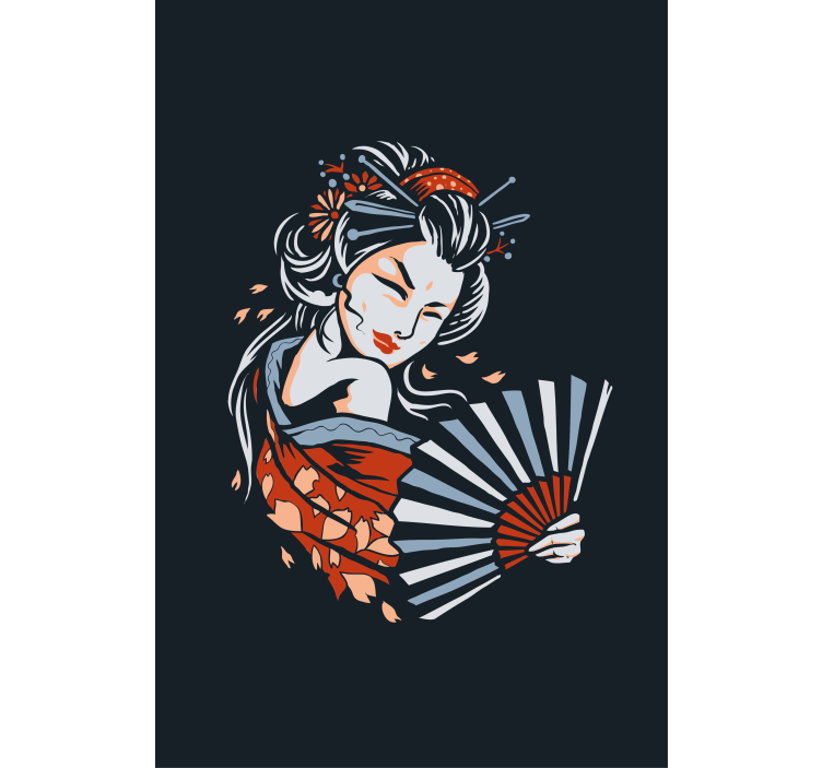 Tenda a rullo originale graziosa danza del ventaglio - TenStickers