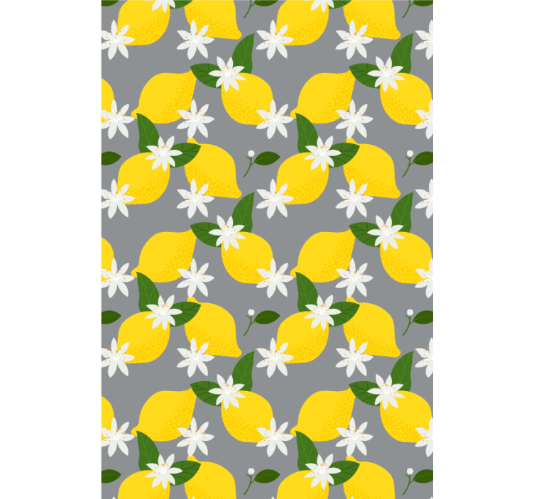 Tende a rullo frutta e verdura motivo floreale al limone - TenStickers