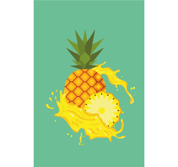 Tende a rullo frutta e verdura schizzo di ananas - TenStickers
