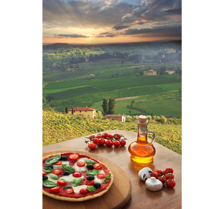 Tende a rullo frutta e verdura panorama culinario italiano - TenStickers
