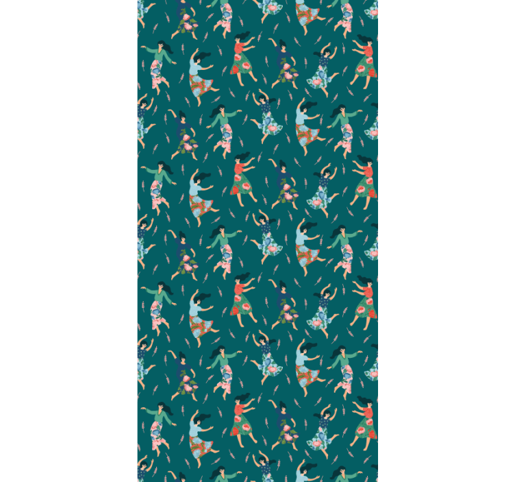 Tenda a rullo originale modello di donne danzanti - TenStickers
