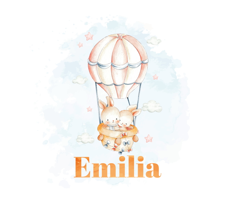 Tenda a rullo con disegni Palloncino pastello con dolci animali - TenStickers