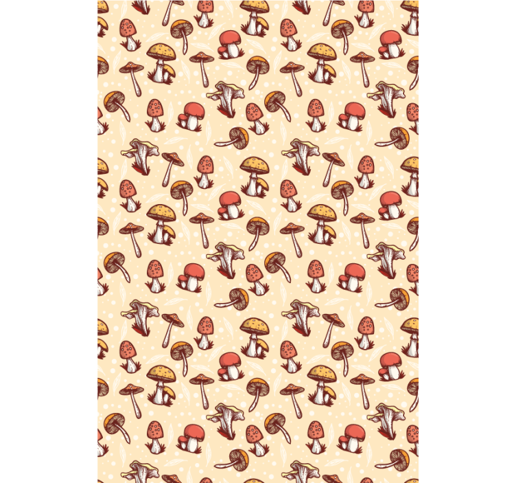 Tenda a rullo piante e fiori modello di foresta di funghi - TenStickers