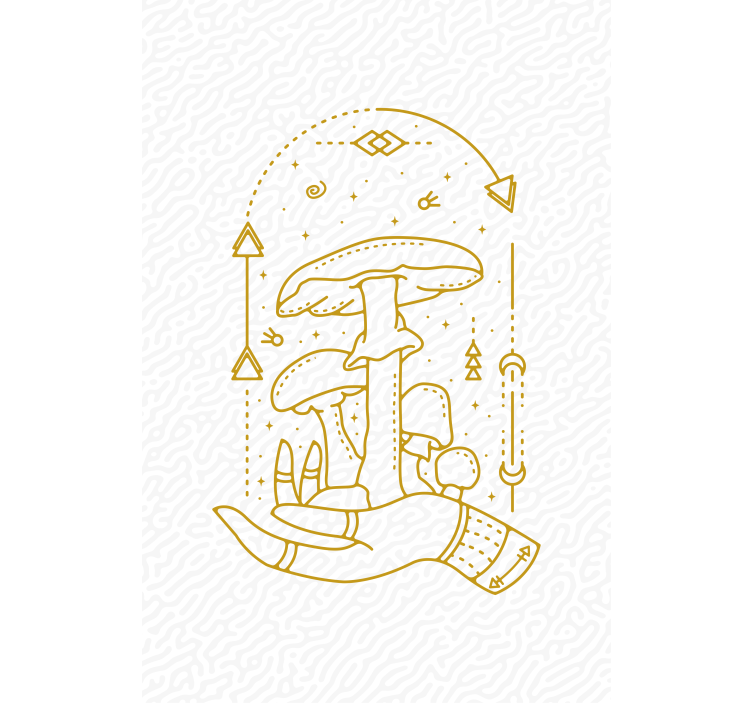 Tenda a rullo fiori e piante offerta di mano di funghi - TenStickers