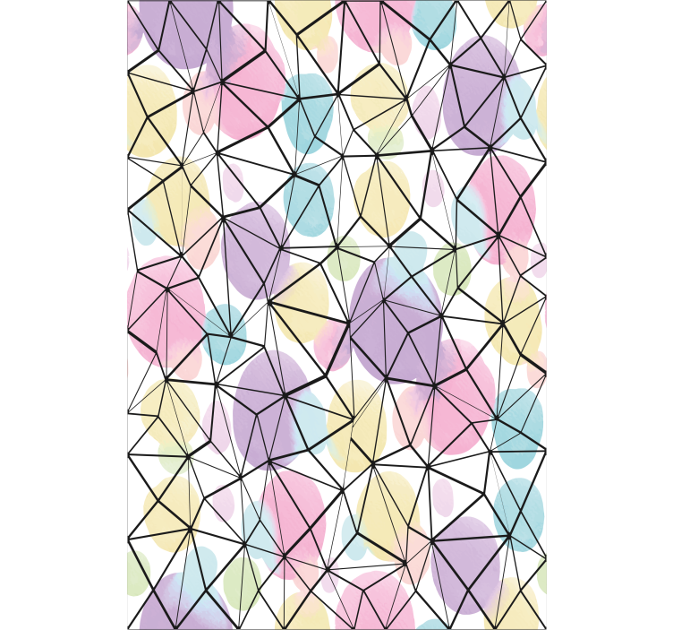 Tenda a rullo originale forme geometriche pastello - TenStickers