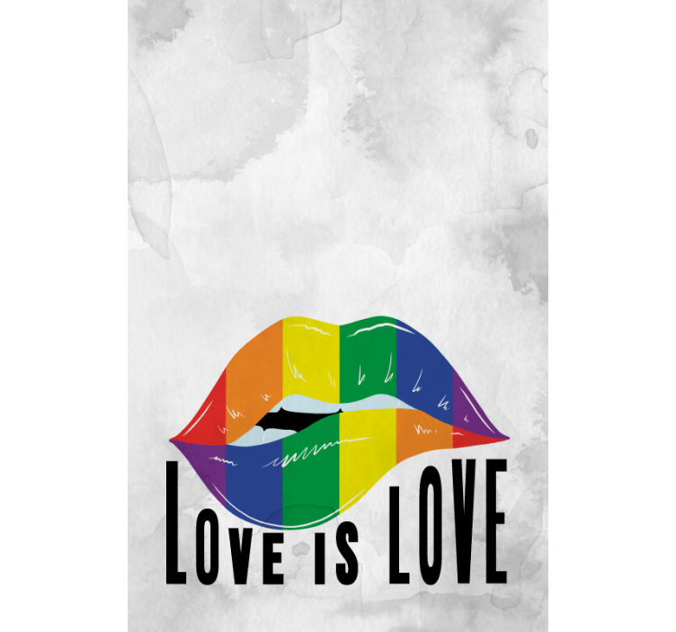 Tenda a rullo frasi labbra arcobaleno - TenStickers