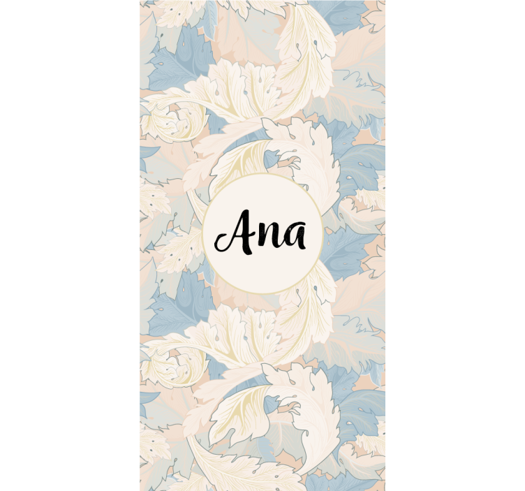 Tenda a rullo soggiorno motivo botanico con nome - TenStickers