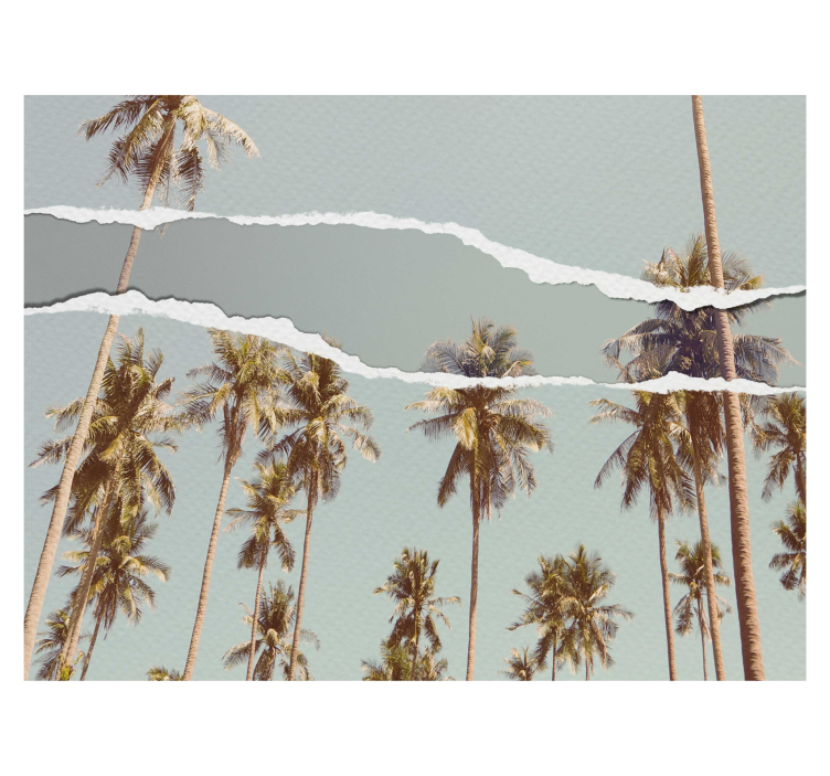 Tenda a rullo alberi disegno estivo di palma - TenStickers