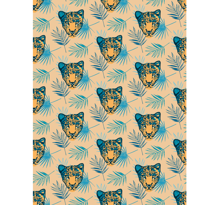 Tenda a rullo animali motivo a testa di leopardo - TenStickers