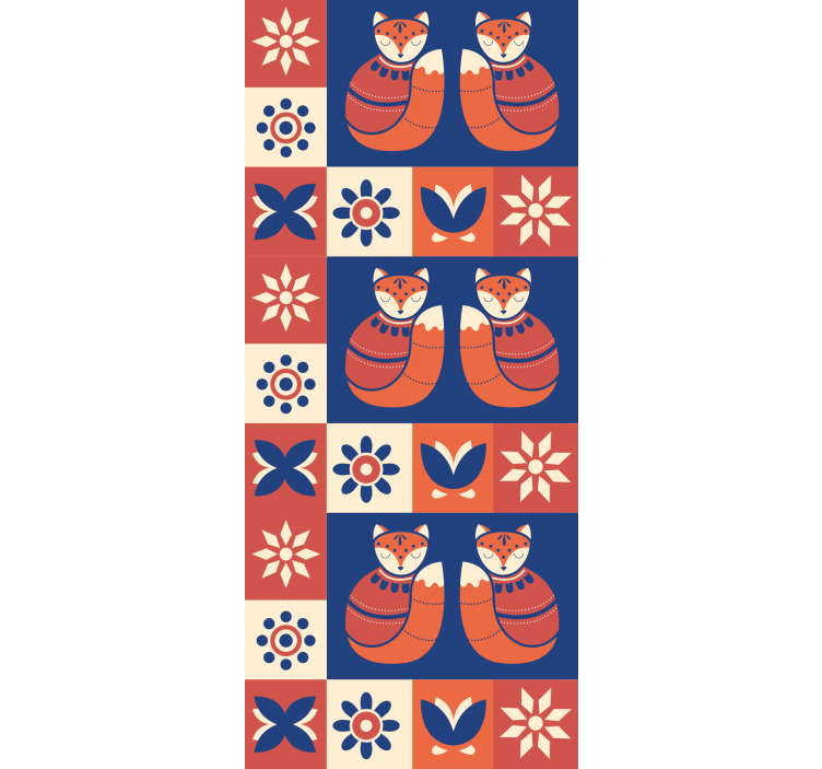 Tenda a rullo animali modelli di volpe affascinanti - TenStickers