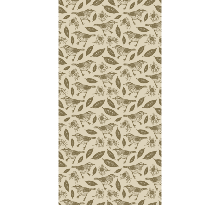 Tende a rullo Camera da letto Uccelli in natura e piante - TenStickers