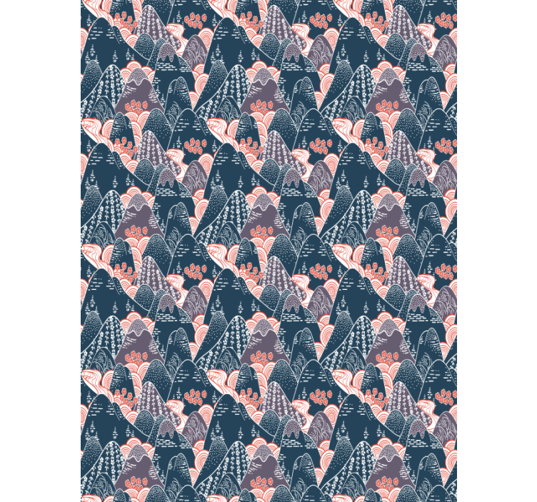 Tenda a rullo stile nordico montagna e fiumi - TenStickers