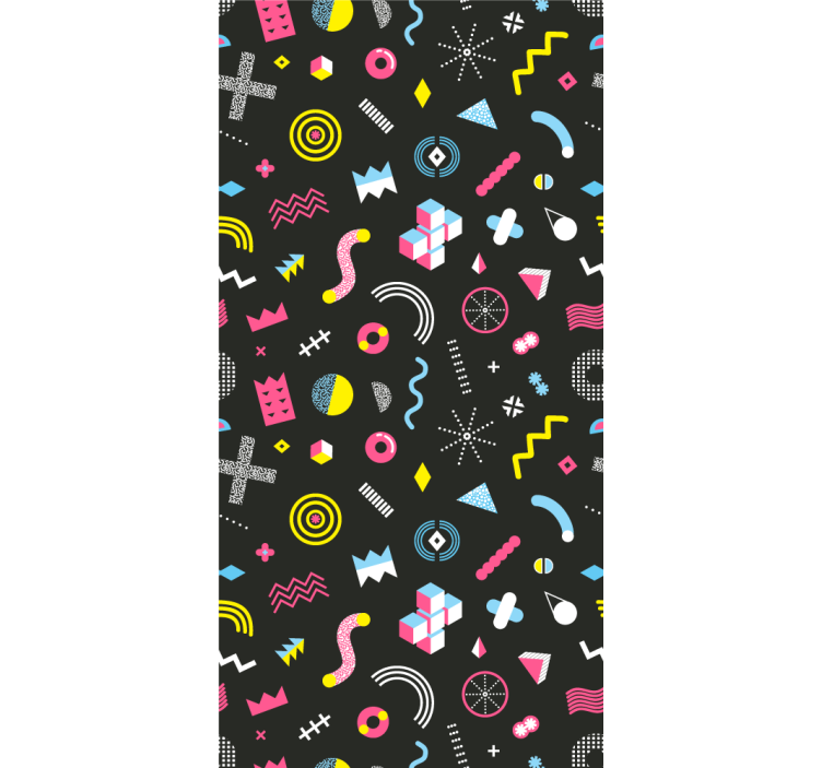 Tenda a rullo originale motivo pop geometrico - TenStickers