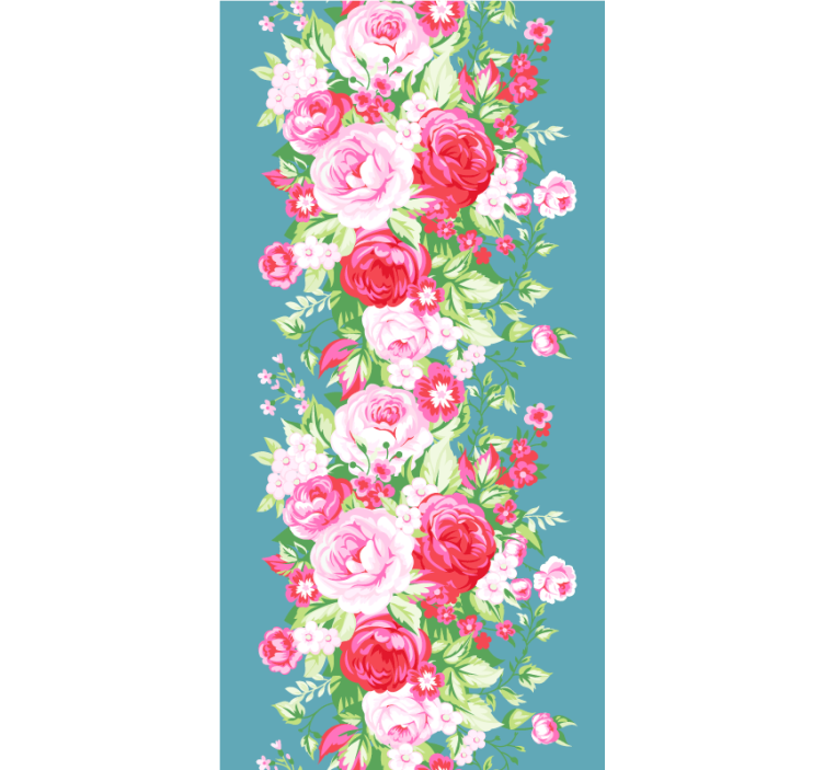 Tenda a rullo fiori rose e fiori - TenStickers