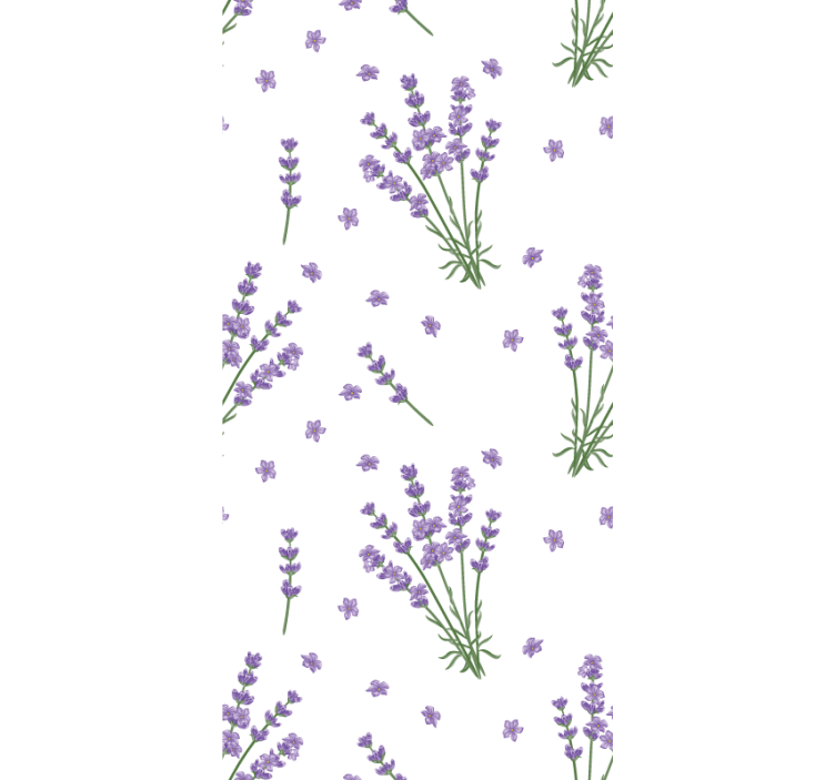 Tenda a rullo fiori e piante lavanda design semplice - TenStickers