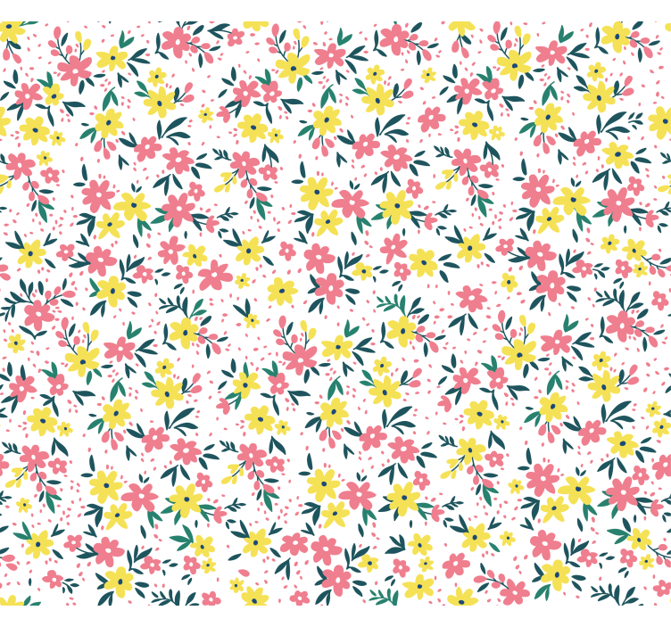 Tenda a rullo fiori e piante motivo fiorito - TenStickers