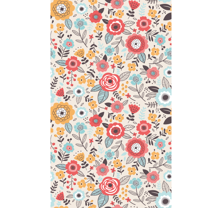 Tenda a rullo fiori e piante composizione botanica vivace - TenStickers