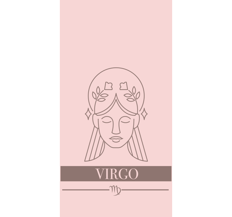 Tenda a rullo design segno zodiacale vergine rosa - TenStickers