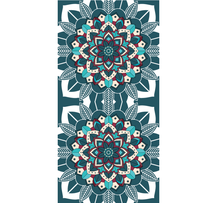 Tende a rullo motivi eleganti piastrelle blu - TenStickers