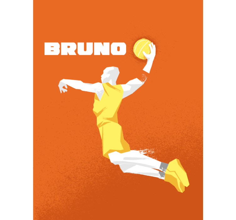 Tenda a rullo basket e nome personalizzato - TenStickers