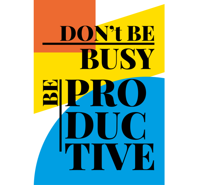 Tenda a rullo con scritta "Be Productive" - TenStickers
