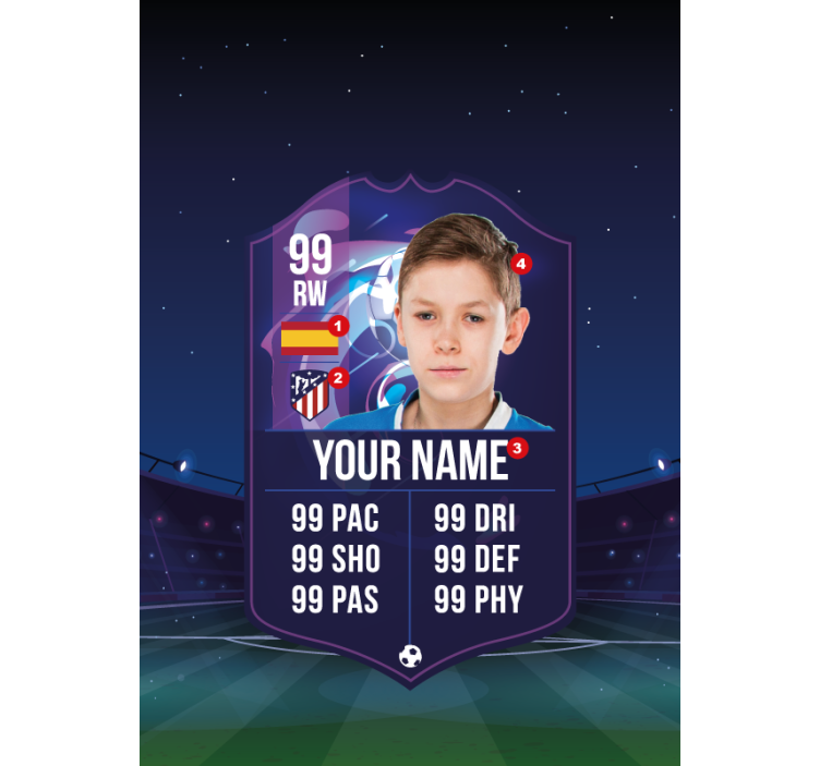 Tende a rullo Bambini tessera del calciatore - TenStickers