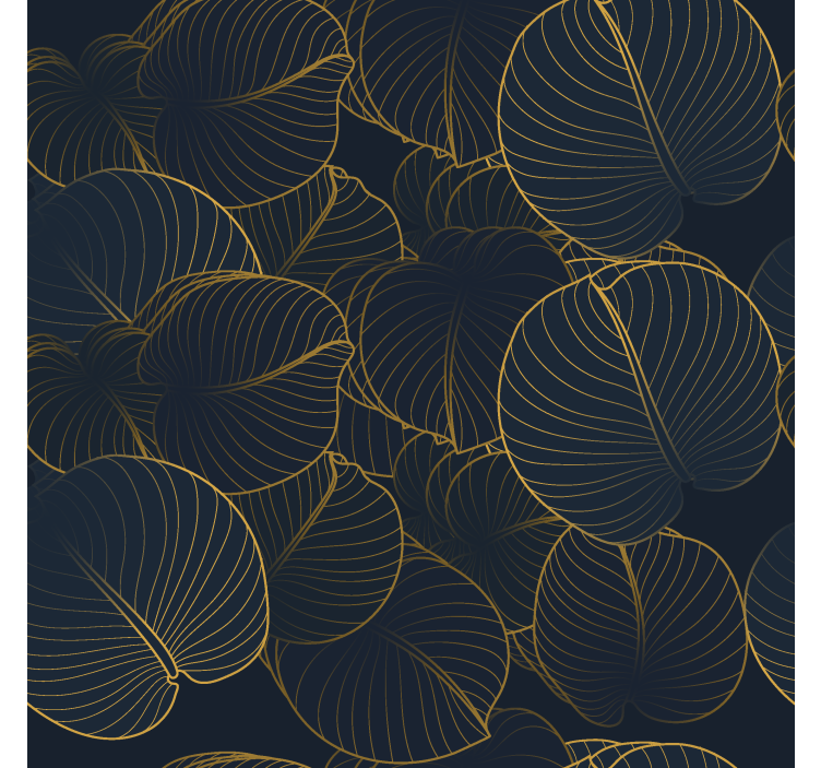 Tenda a rullo elegante motivo a foglie grandi - TenStickers