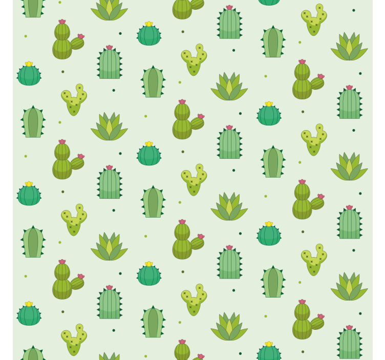 Tenda a rullo cactus modello verde - TenStickers