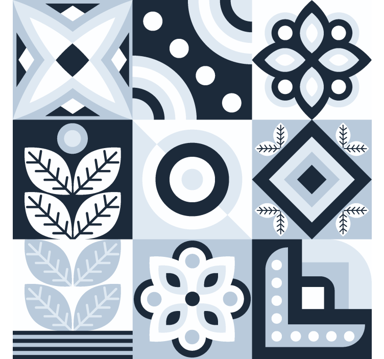 Tende a rullo nordiche modello di piastrelle - TenStickers