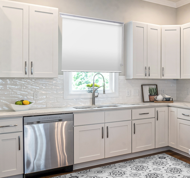 Tenda a rullo con tessuto opaco bianco - TenStickers