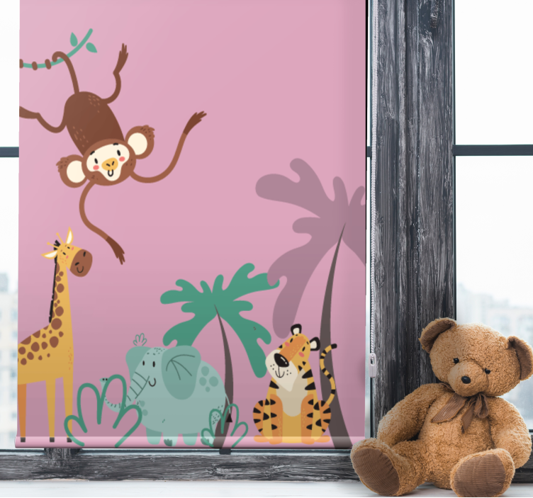 Tenda a rullo con animali per cameretta - TenStickers