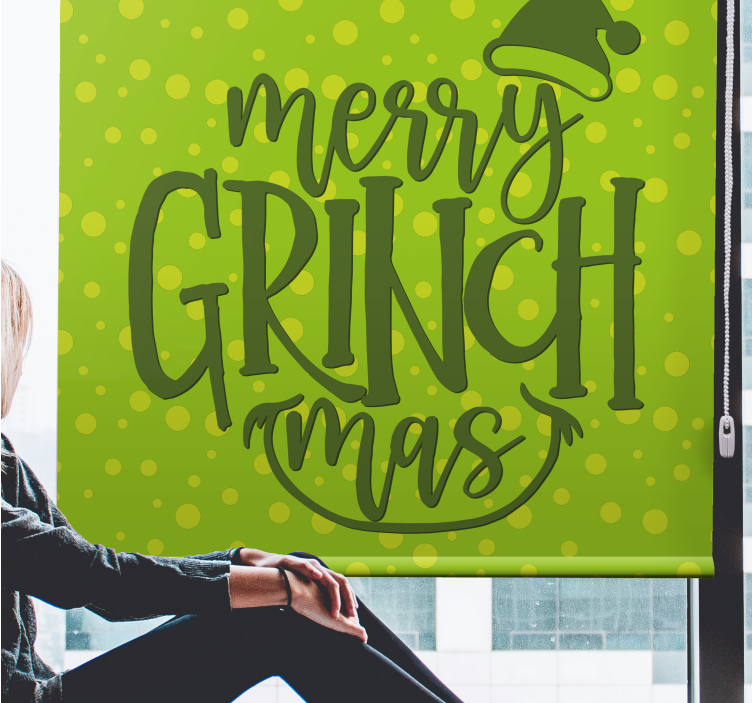 Tenda a rullo frasi buon umore per il grinch - TenStickers