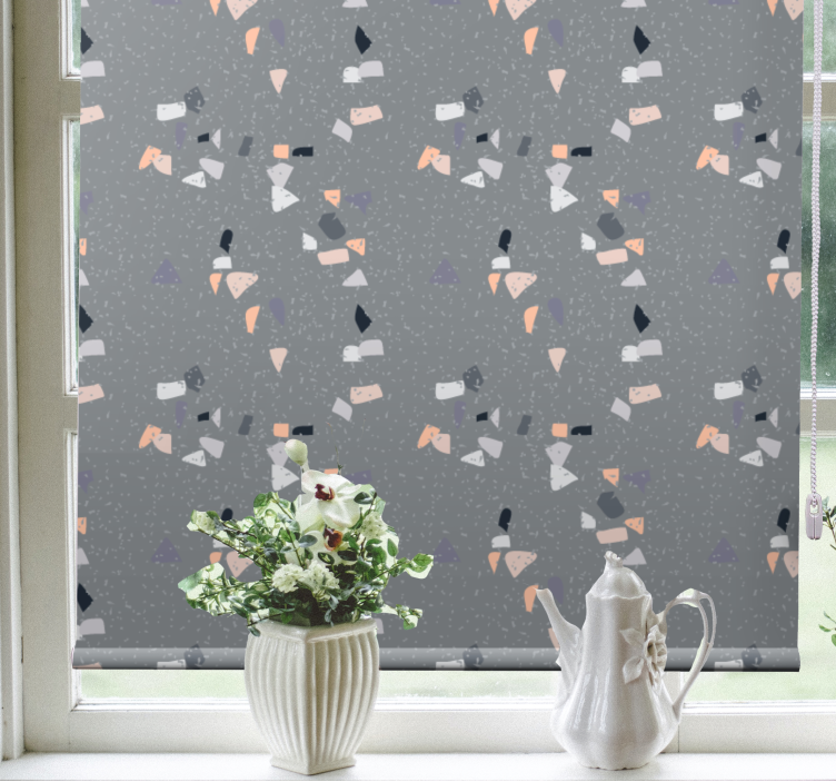 Tende a rullo motivi semplice terrazzo grigio - TenStickers