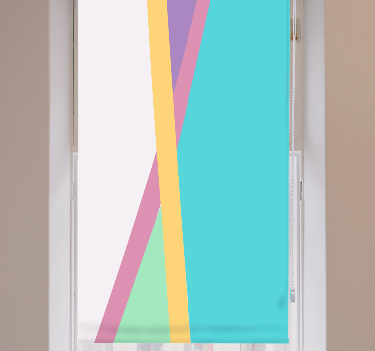 Tenda a rullo moderna motivi geometrici colorati - TenStickers