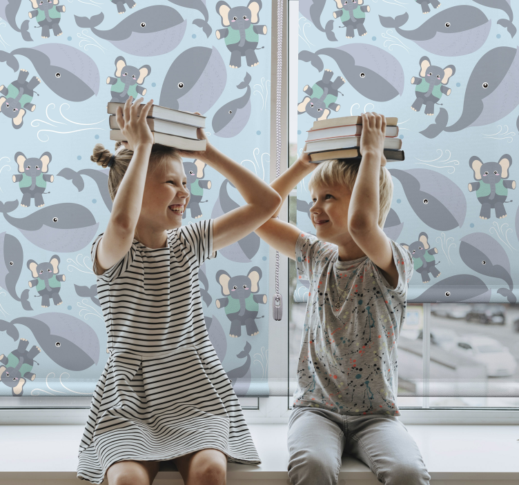 Tenda a rullo neonati animali giocosi - TenStickers