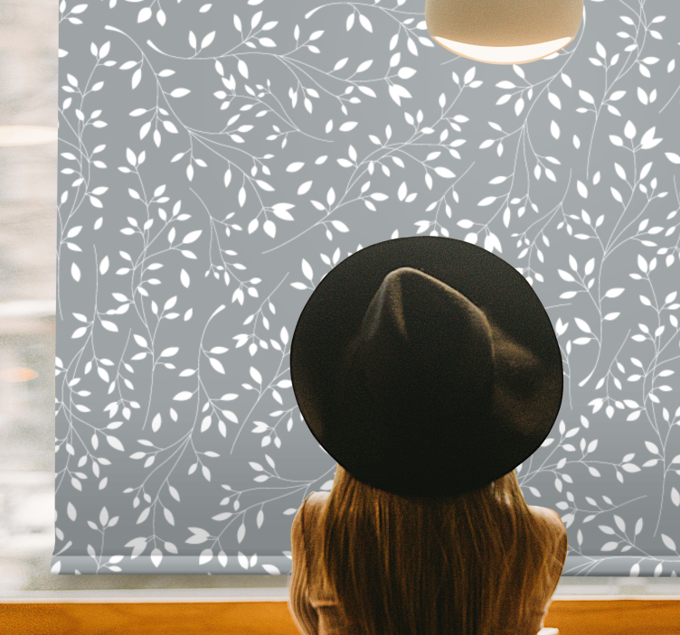 Tende a rullo moderne Piante che disegnano il modello della natur - TenStickers