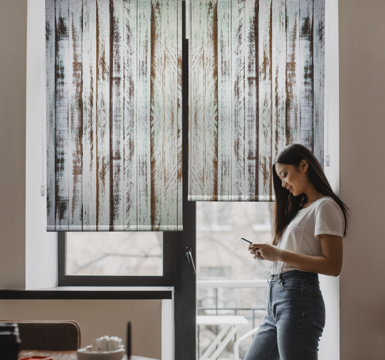 Tende a rullo trame e modelli Sverniciare il legno - TenStickers