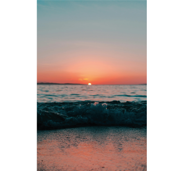 Tenda a rullo bagno tramonto su una spiaggia - TenStickers