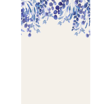 Tenda a rullo bagno rami di foglie che cadono blu - TenStickers