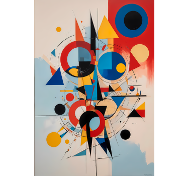 Tenda a rullo con stampa pittura geometrica - TenStickers