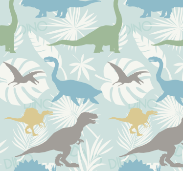 Tenda a rullo dinosauro motivo color pastello - TenStickers