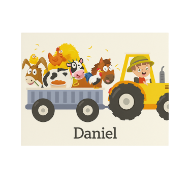 Tende a rullo personalizzabili trattore agricolo con nome - TenStickers