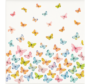 Tenda a rullo cameretta farfalle colorate in volo - TenStickers