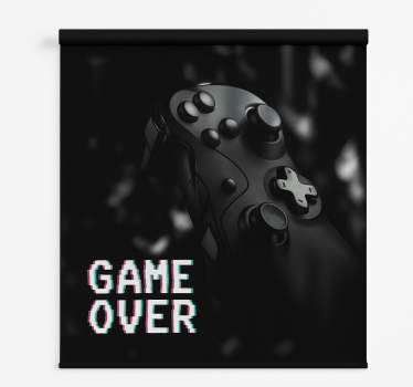 Tenda a rullo gamer gioco nero opaco finito - TenStickers