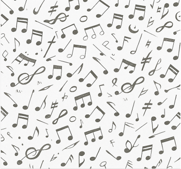 Tenda a rullo camera ragazzi schema di note musicali - TenStickers