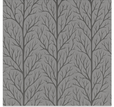 Tenda a rullo sala da pranzo alberi della foresta grigia - TenStickers